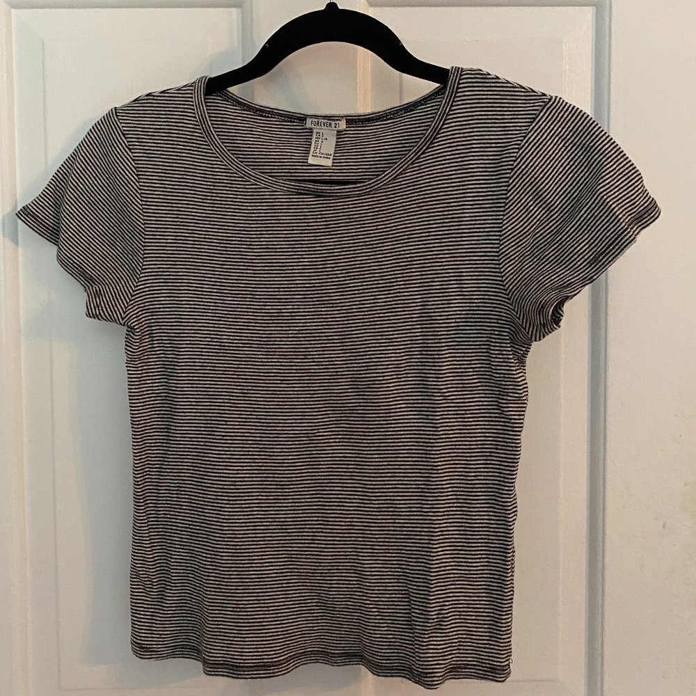 Forever 21 Striped Crop Top
